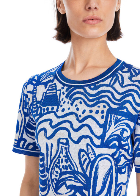 MARC CAIN COLLECTIONS Gentian Rethink Together Patterned Dress | YC 21.58 M44