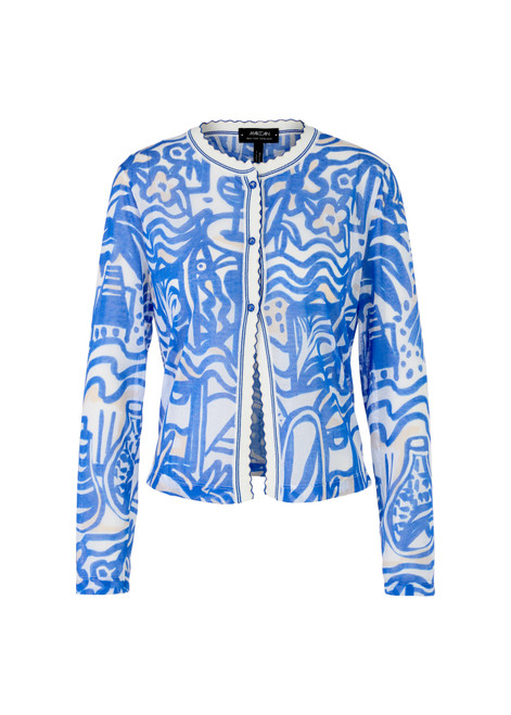 MARC CAIN COLLECTIONS Gentian Cardigan Knitted In Germany | YC 39.07 M58 MARC CAIN COLLECTIONS Gentian Cardigan Knitted In Germany | YC 39.07 M58