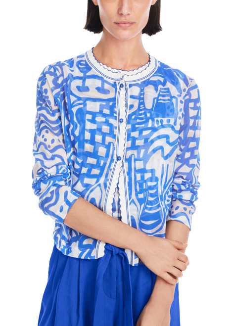 MARC CAIN COLLECTIONS Gentian Cardigan Knitted In Germany | YC 39.07 M58