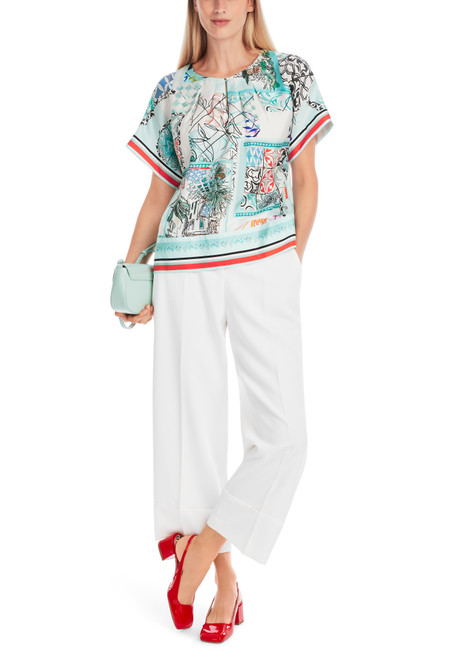 MARC CAIN COLLECTIONS Breath Silk Blouse In Kimono Shape - With Print | YC 51.32 W75 MARC CAIN COLLECTIONS Breath Silk Blouse In Kimono Shape - With Print | YC 51.32 W75