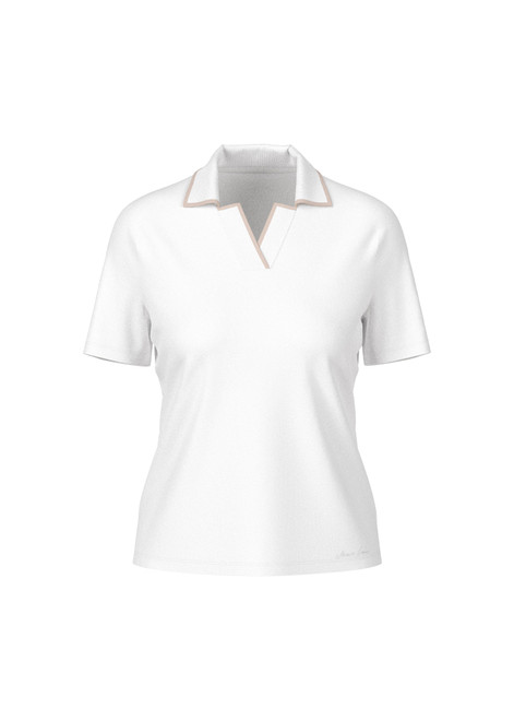 MARC CAIN COLLECTIONS White Feminine Polo Shirt | YC 53.10 J15
