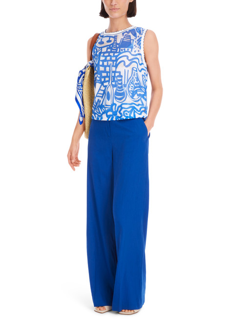 MARC CAIN COLLECTIONS Gentian Knitted In Germany Top With Print | YC 61.01 M58 MARC CAIN COLLECTIONS Gentian Knitted In Germany Top With Print | YC 61.01 M58