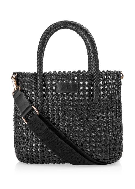 MARC CAIN COLLECTIONS Black Knotted Satchel Bag | YC TJ.04 Z24 MARC CAIN COLLECTIONS Black Knotted Satchel Bag | YC TJ.04 Z24