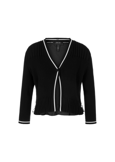 MARC CAIN SPORTS Black Rethink Together Cardigan | YS 39.18 M24 MARC CAIN SPORTS Black Rethink Together Cardigan | YS 39.18 M24