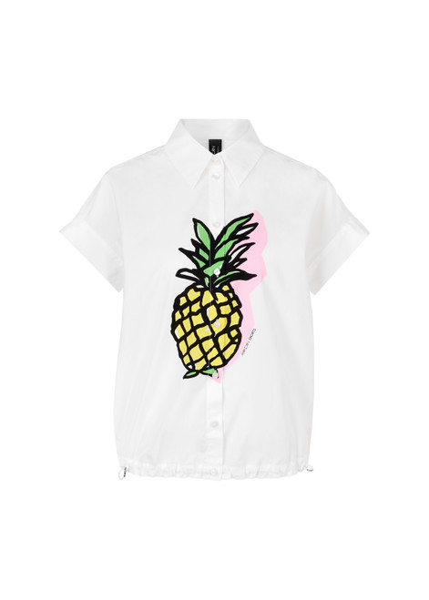 MARC CAIN SPORTS White Rethink Together Pinted Blouse | YS 51.32 W60 MARC CAIN SPORTS White Rethink Together Pinted Blouse | YS 51.32 W60