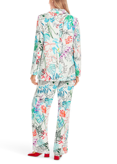 MARC CAIN COLLECTIONS Breath Trendy Blazer With All-Over Leaf Motif | YC 34.32 W64
