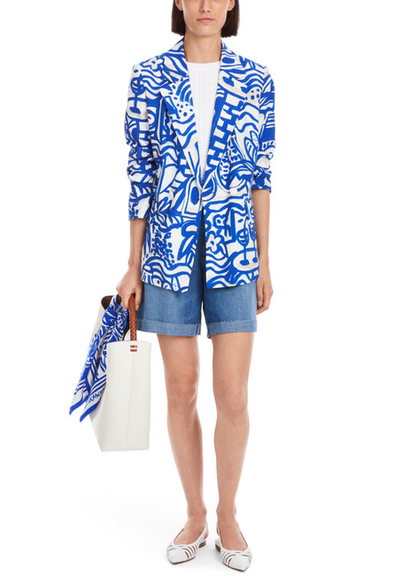 MARC CAIN COLLECTIONS Gentian Printed Blazer | YC 34.37 W79 MARC CAIN COLLECTIONS Gentian Printed Blazer | YC 34.37 W79