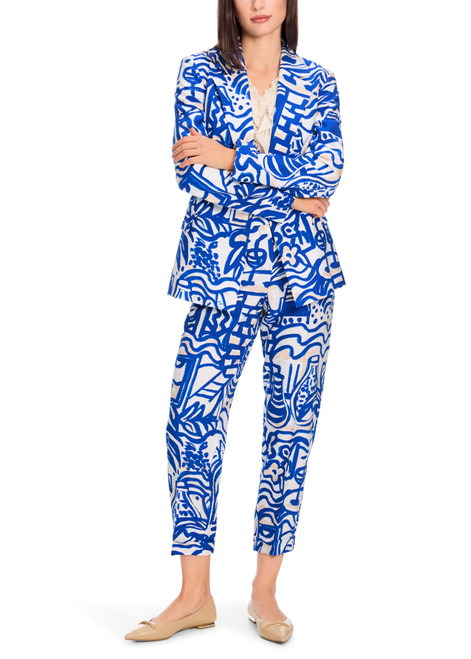 MARC CAIN COLLECTIONS Gentian Printed Blazer | YC 34.37 W79