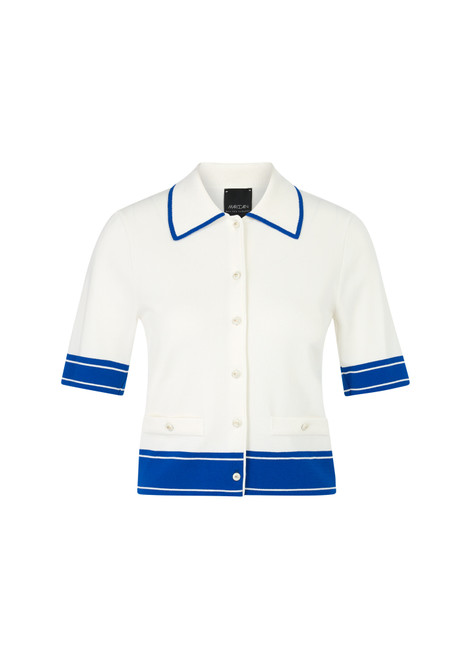 MARC CAIN COLLECTIONS Off-White Rethink Together Short Cardigan | YC 39.21 M55 MARC CAIN COLLECTIONS Off-White Rethink Together Short Cardigan | YC 39.21 M55