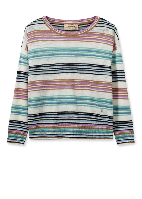MOS MOSH Wasabi Mmpitch Ls Linen Knit | 158940 MOS MOSH Wasabi Mmpitch Ls Linen Knit | 158940
