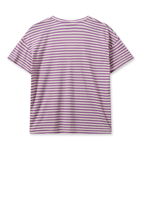 MOS MOSH Iris Orchid Mmjill V-Ss Stripe Tee | 159200 MOS MOSH Iris Orchid Mmjill V-Ss Stripe Tee | 159200