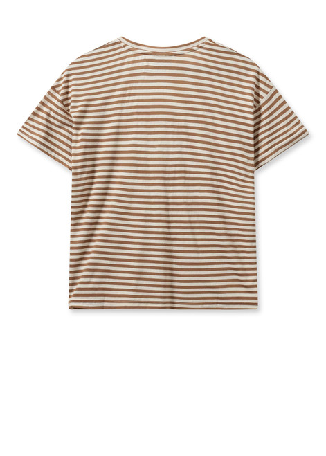 MOS MOSH Cinnamon Swirl Mmjill V-Ss Stripe Tee | 159200 MOS MOSH Cinnamon Swirl Mmjill V-Ss Stripe Tee | 159200