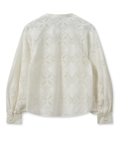 MOS MOSH Ecru Mmyen Lace Blouse | 159580 MOS MOSH Ecru Mmyen Lace Blouse | 159580