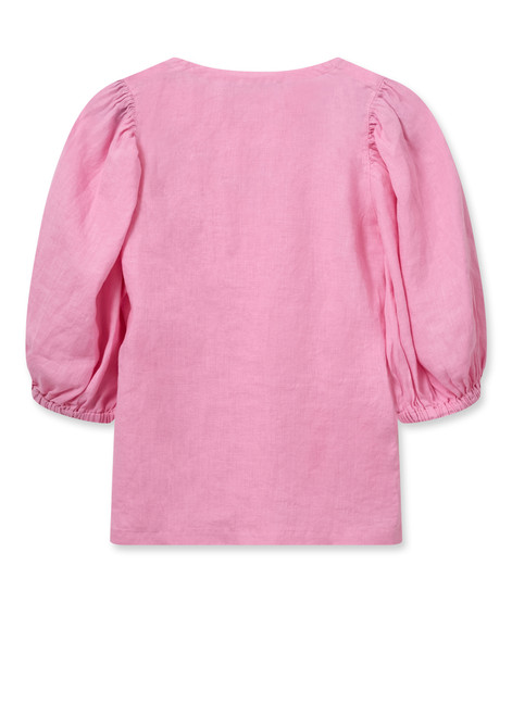 MOS MOSH Begonia Pink Mmtaissa Linen Blouse | 160160