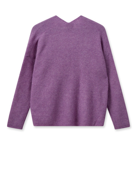 MOS MOSH Iris Orchid Mmthora V-Neck Knit | 153900