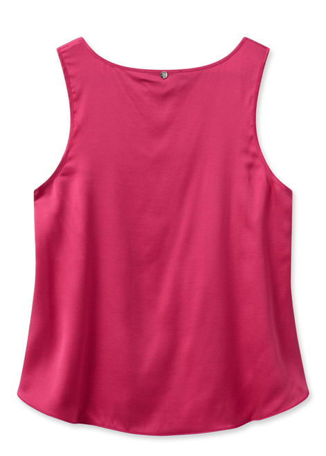MOS MOSH Pink Peacock Mmastrid V-Neck Silk Tank Top | 153590