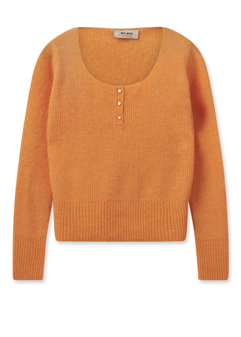 MOS MOSH Blazing Orange Mmthora Squareneck Knit | 159000 MOS MOSH Blazing Orange Mmthora Squareneck Knit | 159000