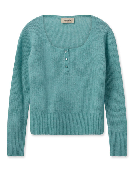 MOS MOSH Wasabi Mmthora Squareneck Knit | 159000 MOS MOSH Wasabi Mmthora Squareneck Knit | 159000