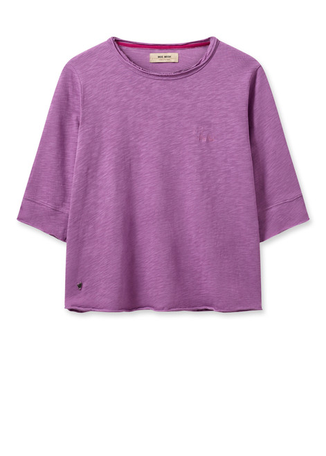 MOS MOSH Iris Orchid Mmzelma 3/4 Sleeve Tee | 160890 MOS MOSH Iris Orchid Mmzelma 3/4 Sleeve Tee | 160890
