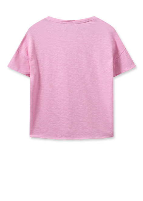 MOS MOSH Begonia Pink Glory V-Ss Tee | 152350 MOS MOSH Begonia Pink Glory V-Ss Tee | 152350