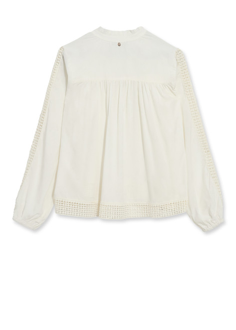MOS MOSH Ecru Mmmacha Lace Blouse | 165410