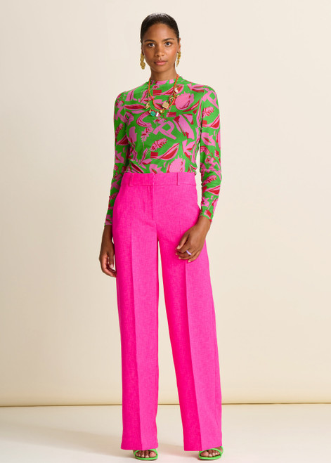 POM Wide Leg Pink Glow Pants | SP7696 POM Wide Leg Pink Glow Pants | SP7696