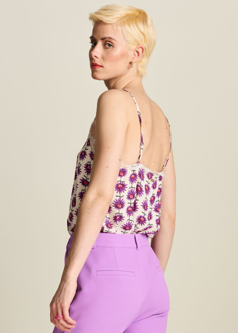 POM Flower Ecru Top | SP7712