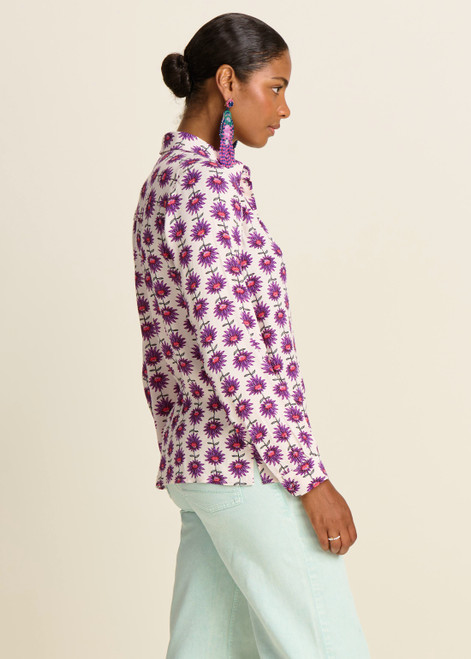 POM Mila Flower Ecru Blouse | SP7724