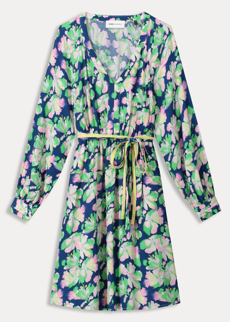 POM Lilies Blue Dress | SP7759