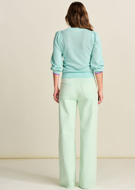 POM Wide Leg Aqua Blue Jeans | SP7775
