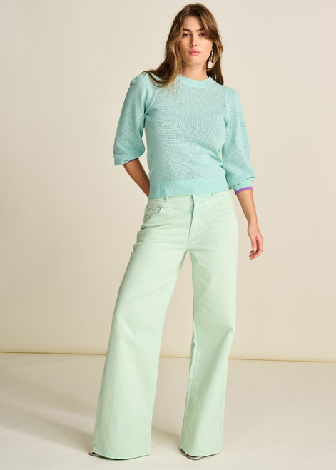 POM Wide Leg Aqua Blue Jeans | SP7775