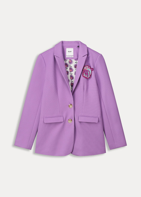 POM Pique Purple Blazer | SP7782