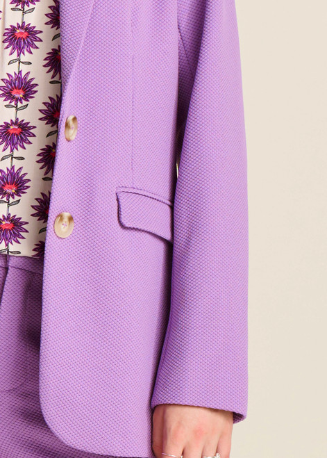 POM Pique Purple Blazer | SP7782