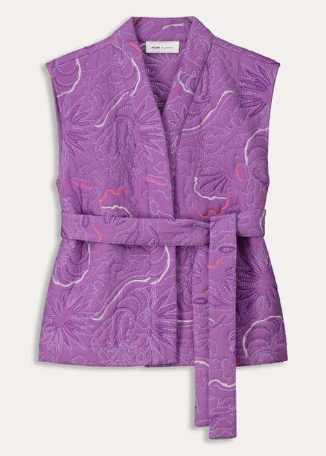 POM Quilted Purple Gilet | SP7784