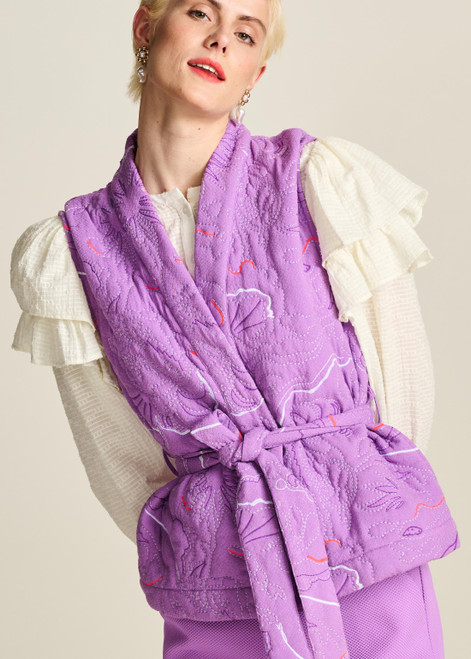 POM Quilted Purple Gilet | SP7784