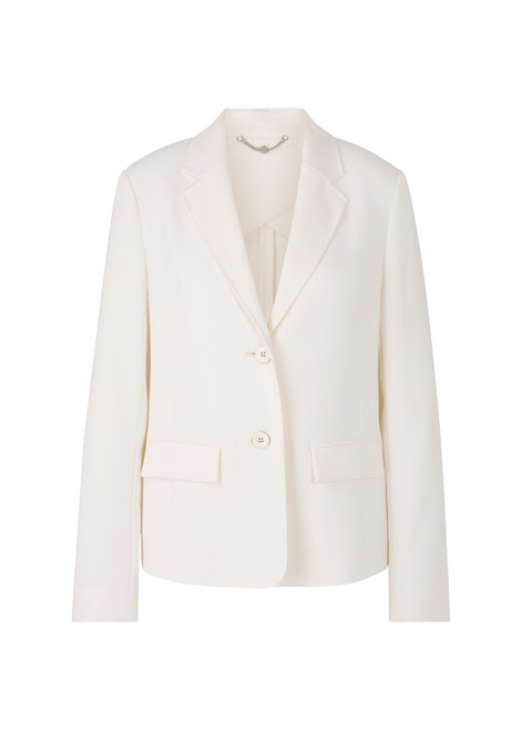 MARC CAIN COLLECTIONS Off-White Blazer With Hand-Stitching Details | YC 34.09 W56 MARC CAIN COLLECTIONS Off-White Blazer With Hand-Stitching Details | YC 34.09 W56