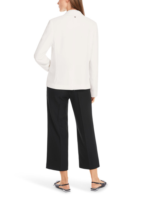 MARC CAIN COLLECTIONS Off-White Blazer With Hand-Stitching Details | YC 34.09 W56