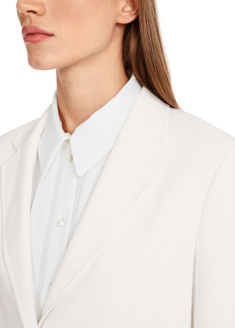 MARC CAIN COLLECTIONS Off-White Blazer With Hand-Stitching Details | YC 34.09 W56