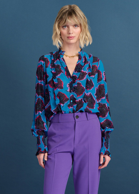 POM Blouse - Flower Pop Blue | SP7407