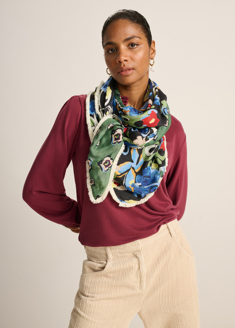 POM Shawl - Double Flower Glory Multi | SP7538 POM Shawl - Double Flower Glory Multi | SP7538