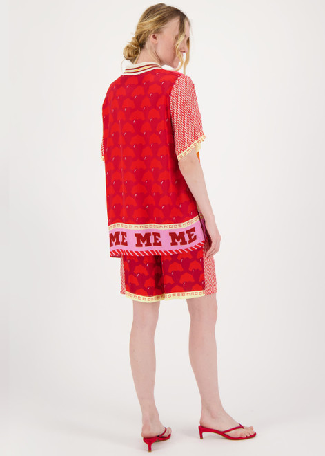 ME369 626-Lucky Me Lilian Knit Collar Shirt | 125L31288