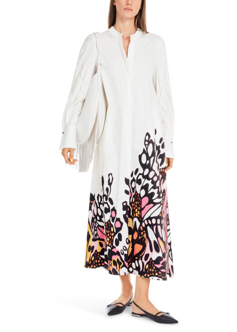 MARC CAIN COLLECTIONS Off-White Dress With Placed Print | YC 21.11 W26 MARC CAIN COLLECTIONS Off-White Dress With Placed Print | YC 21.11 W26