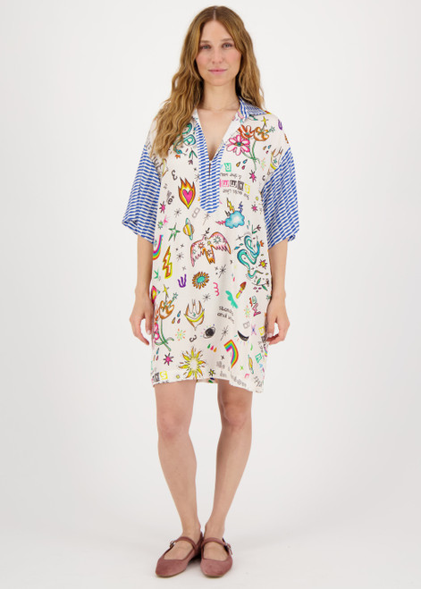 ME369 921-Enlighmnt Nancy Placket Mini Dress | 125L70840 ME369 921-Enlighmnt Nancy Placket Mini Dress | 125L70840