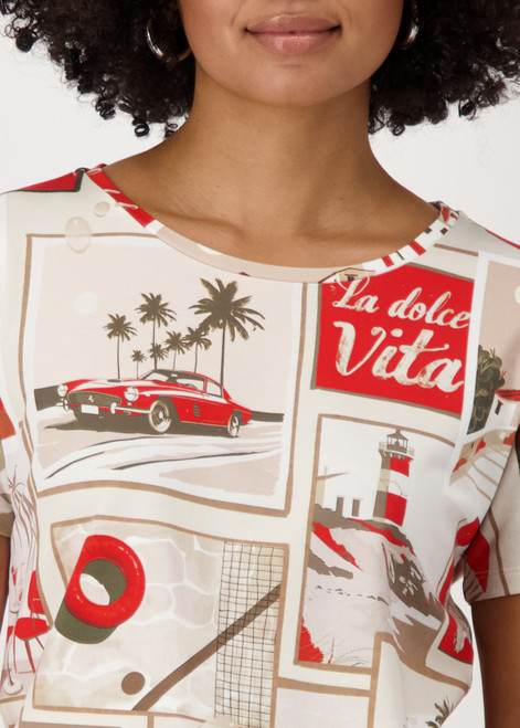 MONARI Red T-Shirt With Polaroid Print | 409742
