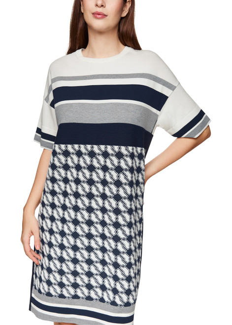 MARC CAIN SPORTS Navy Knitted In Germany Midi Dress | ZS 21.03 M14