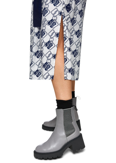 MARC CAIN SPORTS Off-White Printed Midi Dress | ZS 21.04 W82