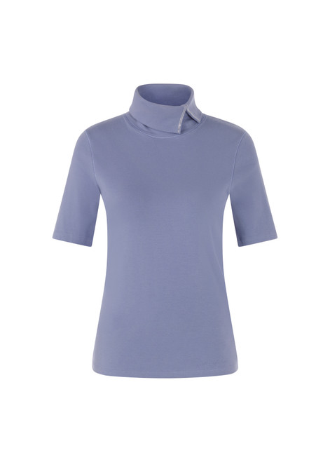 MARC CAIN COLLECTIONS Bluish Violet Turtleneck T-Shirt | ZC 48.06 J15