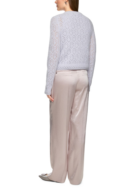 MARC CAIN COLLECTIONS Light Desert Taupe Wukari Trousers In Hammered Satin | ZC 81.12 W46
