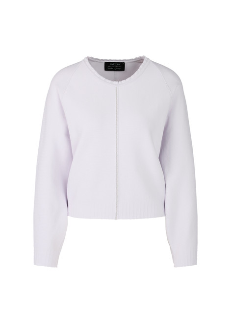 MARC CAIN COLLECTIONS Soft Lavender Knitted In Germany Round Neck Sweater | ZC 41.12 M19