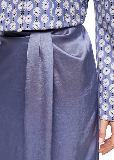 MARC CAIN COLLECTIONS Bluish Violet Flowing Maxi Skirt | ZC 71.04 W46